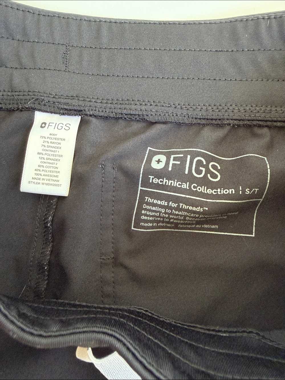 Figs Set (top and bottoms) Technical Collection Black Size S - Picture 11 of 11